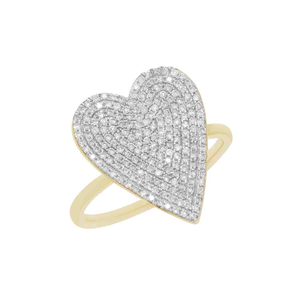 Diamond Pave Heart Ring LR11851A